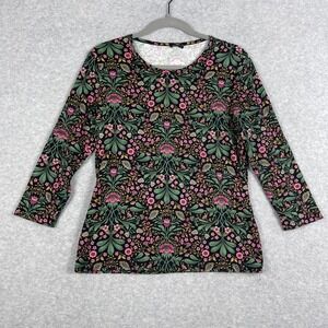 J.McLaughlin Catalina Cloth Floral Crewneck Top Womens Size M Classic Romantic